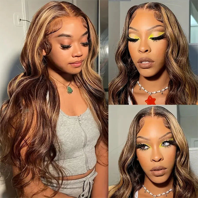 P4/27 Human Hair Bundles Body Wave Ombre Blonde