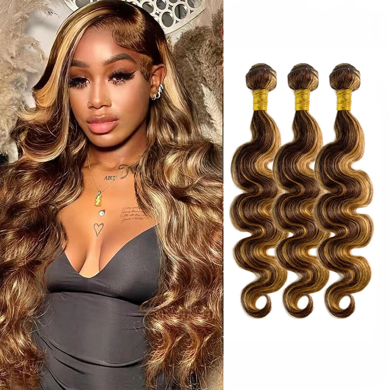 P4/27 Human Hair Bundles Ombre Body Wave