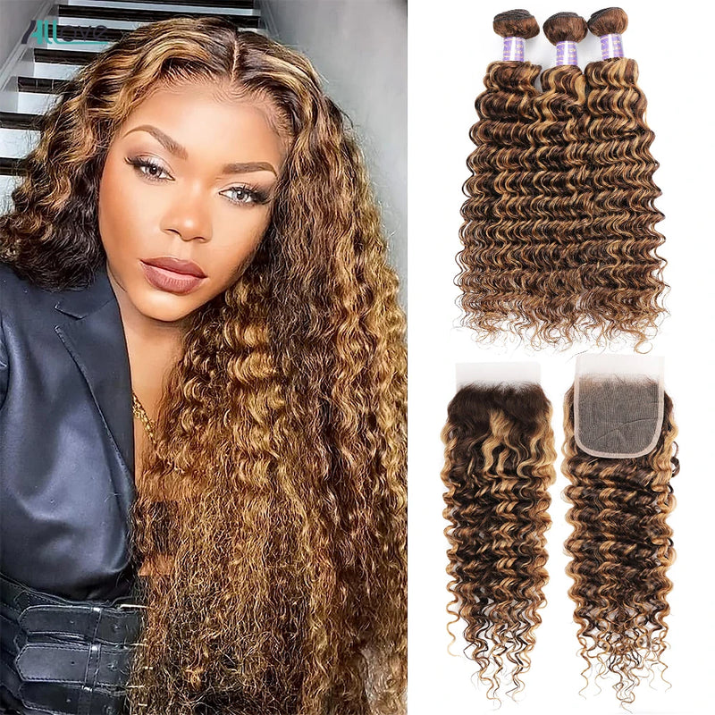 4x4 Deep Wave Hair Bundles