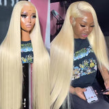Honey Blonde Lace Frontal Human Hair Wigs