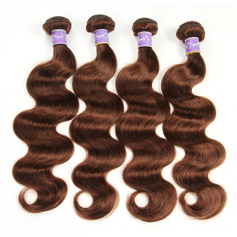 4x4 Body Wave Bundles with Lace Closure Brazilian Hair