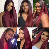 1b/99j Straight Bundles Human Hair Ombre Brown Bundles 100g/pc