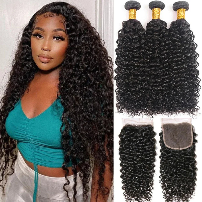 Kinky Curly Bundles Closure Frontal