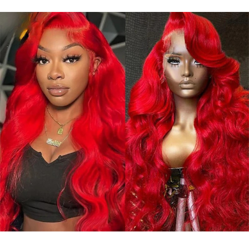 Red Lace 13x6 Lace Body Wave Frontal Wigs